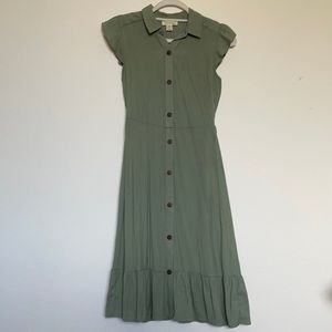 Olive Green Midi Dress